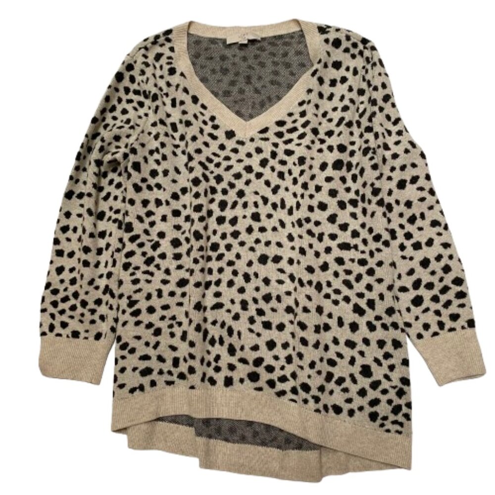 LOFT Plus Leopard Jacquard Sweater